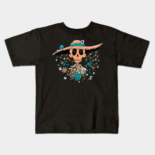 Summer Skeleton (Male) Kids T-Shirt